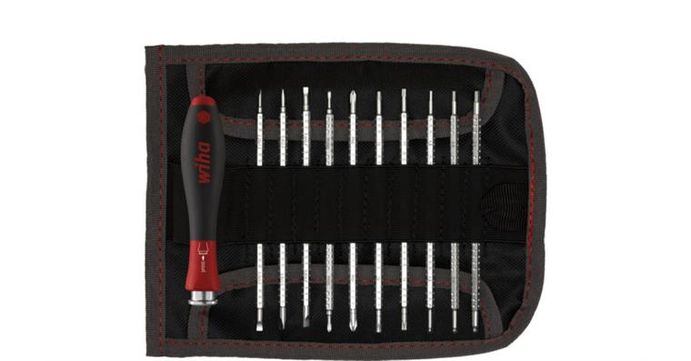 1001617756 screwdrivers with interchangeable blades set SYSTEM 4 12-piece roll-up pouch 27820