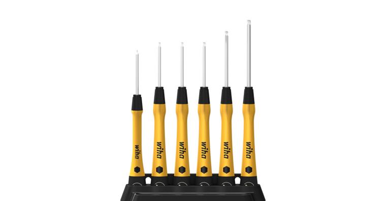 1001611301 fine screwdriver set PicoFinish ESD TX 7-piece including holder 43708