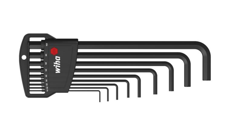 1001616153 Hex key set in holder Hexagon 10-piece black oxidized 06386
