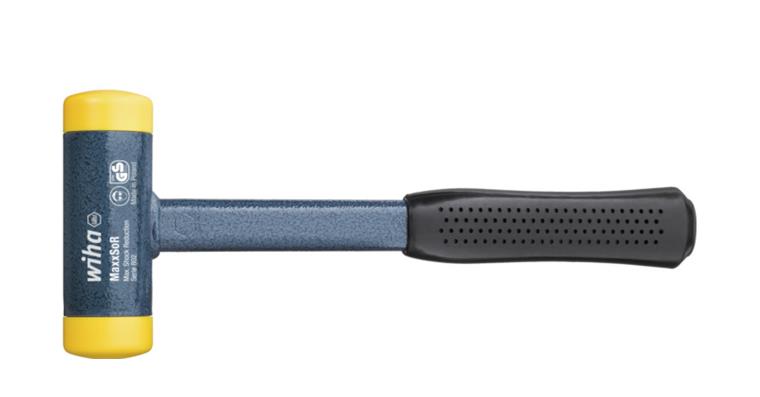 1001613477 soft-face mallet medium hard with tubular steel handle Round impact head 70 x 385 mm 02129