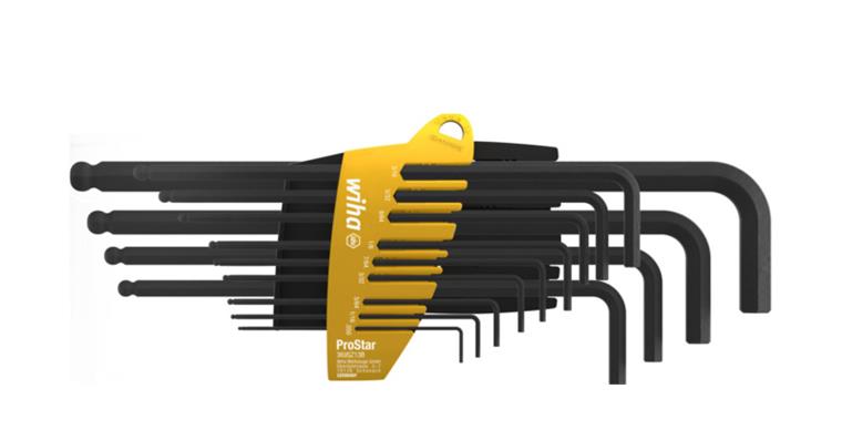 1001616911 hex key set hexagon ball head 14-piece black oxidized 24851