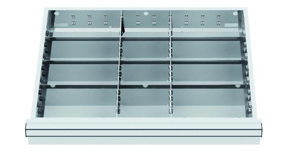 LIZZARD Schubladeneinteilungs-Set Metalleinteilung 600x450mm 12 Fächer BH 100/125