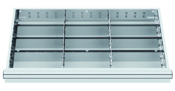 LIZZARD Schubladeneinteilungs-Set Metalleinteilung 800x450 mm 12 Fächer BH 75