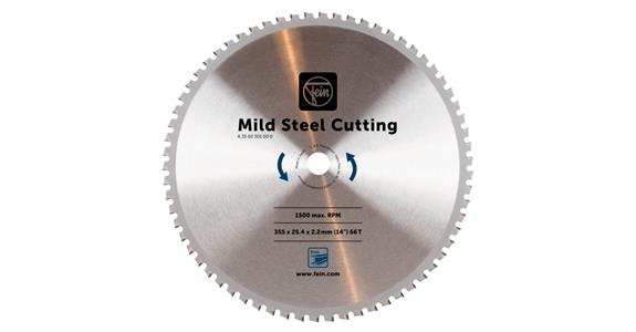 Sägeblatt MKAS Baustahl Ø 355 mm Bohrung Ø 25,4 mm 66 Zähne