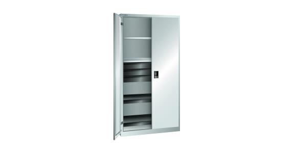 Flügeltürschrank BxTxH 1000x580x1950mm RAL 7035