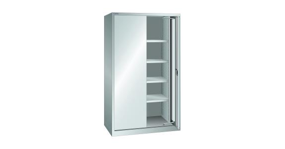 Schwerlastschrank mit 2 Vollblech-Einschwenktüren 1146x690x1950mm RAL 7035