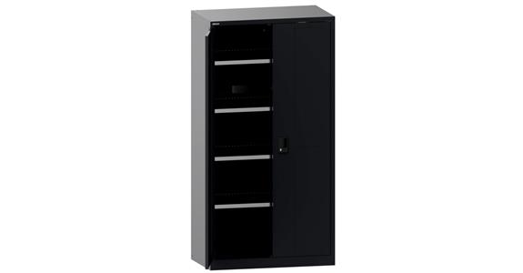 Akku-Ladeschrank mit Sichtfenster-Türen 1000x580x1950mm Typ D 2x5 230V RAL 7016