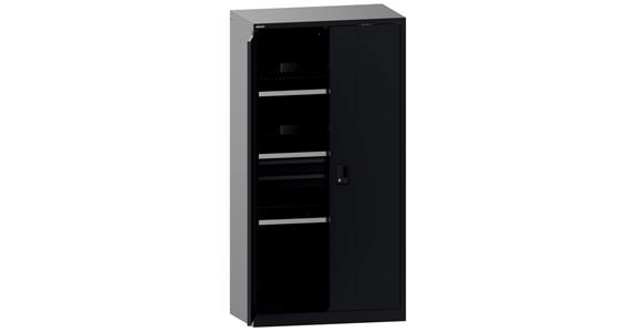 Akku-Ladeschrank mit Sichtfenster-Türen 1000x580x1950mm Typ D 2x5 230V RAL 7016