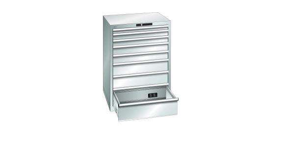 Schubladenschrank 717x725x1000mm 8 Schubladen a 75kg Typ D 2x230V RAL 7035