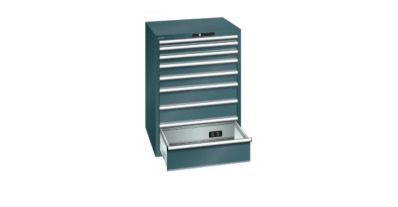 Schubladenschrank 717x725x1000mm 8 Schubladen a 75kg Typ D 2x230V RAL 7016