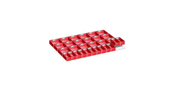 Set Einsatzkästen BxT 918x612mm FH 100,125mm 30 Einsatzkästen