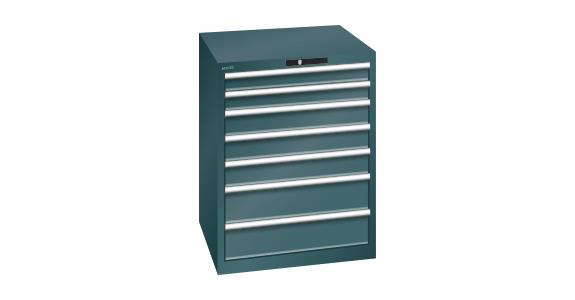Schubladenschrank 717x725x850mm 7 Schubladen 2x75/3x100/2x150 75kg RAL 7016