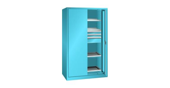 Schwerlastschrank mit 2 Vollblech-Einschwenktüren 1146x690x1950mm RAL 5012