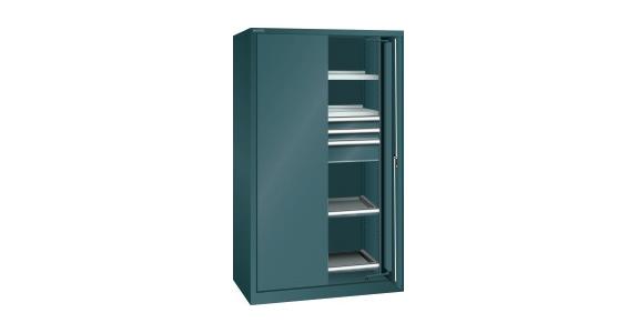 Schwerlastschrank mit 2 Vollblech-Einschwenktüren 1146x690x1950mm RAL 7016