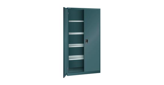 Flügeltürschrank BxTxH 1000x580x1950mm 4 Fachböden RAL 7016