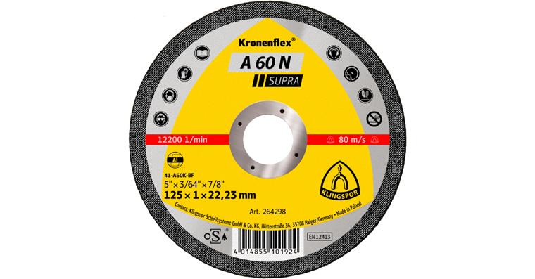 1001727198 Řezné kotouče A60N, 115 x 1 x 22,2 mm, extra tenké, pro neželez. kovy