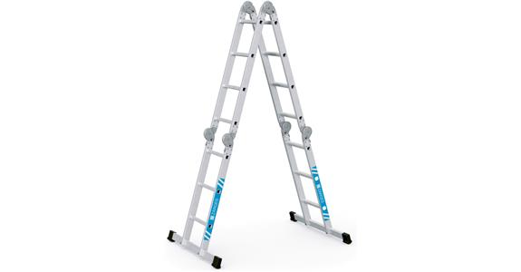 Vielzweckleiter MutliTec M gebördelt 2x3 + 2x4 Sprossen 4-teilig
