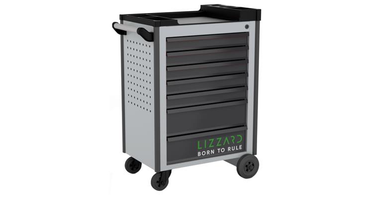 1081734103 Dílenský vozík, 7 zásuvek, VxŠxH 925×645×425 mm, RAL 7035/7016