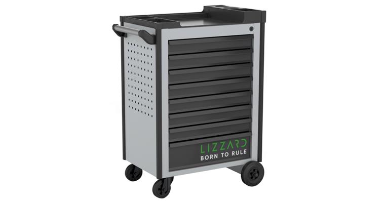 1081734104 Dílenský vozík, 8 zásuvek, VxŠxH 925×645×425 mm, RAL 7035/7016