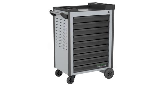 Workshop trolley 9 drawers HxWxD 925 x 645 x 425 mm, RAL7035/7016