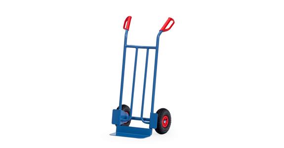 Vozík z ocelových trubek s pneumatickými koly, ŠxD 590x1150 mm, kola 260x85 mm