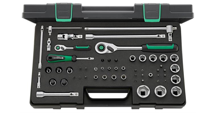 1001835748 socket wrench set 40/52/45/12QR 1/4,1/2 inch 57-piece. 91222607