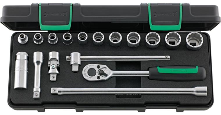 1001833451 Socket wrench set 45A/12/5 KN 3/8 inch 17-piece 96025204