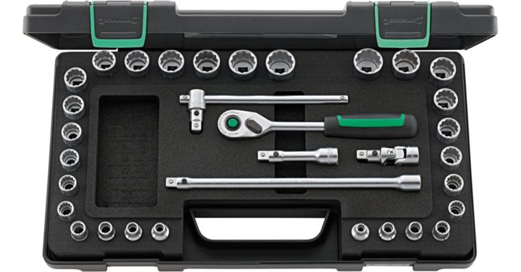 1001834073 Socket wrench set 45MA/28/5QR KN 3/8 inch 33-piece 96020107