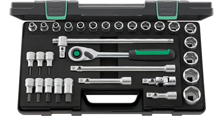 1001834292 QR socket wrench set 52/54/25/6QR KN 1/2 inch 31 pcs. 96031240