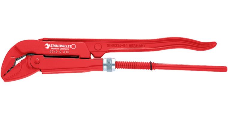 1001832708 Corner pipe wrench 6549 jaw w.62 mm l.445 mm head red lacquered 65490420