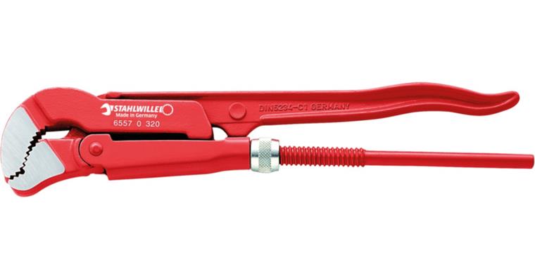 1001832714 S-jaw pipe wrench 6557 jaw w.60 mm l.440 mm head red lacquered polished
