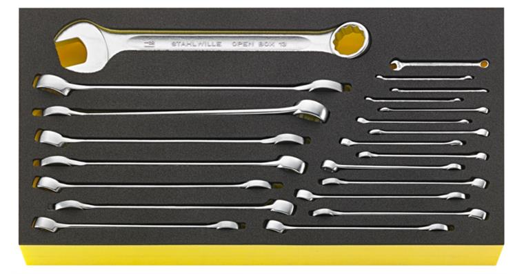 1001833353 Combination wrench set OPEN BOX TCS WT 13A/22 22-pieces 96830125