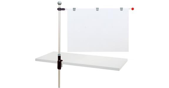 Planhalter Tisch mit Aluminium-Schwenkarmen DIN A0 und 3 Magnetclips