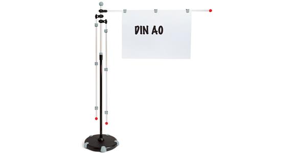 Planhalter Mobil mit 3 Aluminium-Schwenkarmen DIN A0 und je 3 Magnetclips