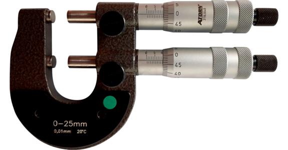 Mikrometrické měřidlo s mezním třmenovým kalibrem ATORN, měřicí rozsah 50–75 mm