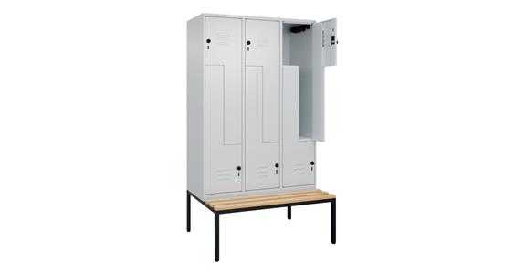 Z-Spind Classic PLUS, Bank, 6 Fächer, 2120x1200x815mm RAL 7035/7035