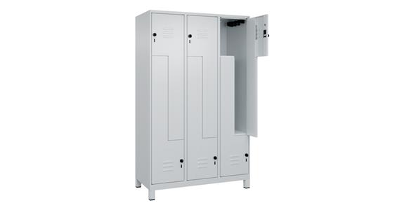 Z-Spind Classic PLUS, Füße, 6 Fächer, 1950x1200x500mm RAL 7035/7035