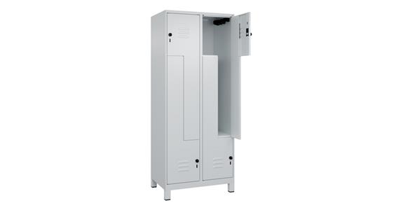 Z-Spind Classic PLUS, Füße, 4 Fächer, 1950x800x500mm RAL 7035/7035