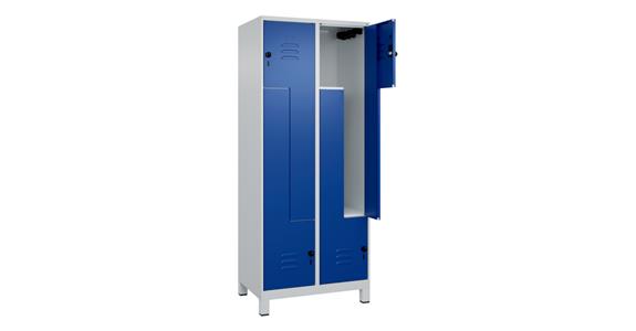 Z-Spind Classic PLUS, Füße, 4 Fächer, 1950x800x500mm RAL 7035/5010