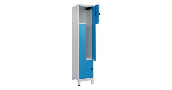 Z-Spind Classic PLUS, Füße, 2 Fächer, 1950x400x500mm RAL 7035/5012