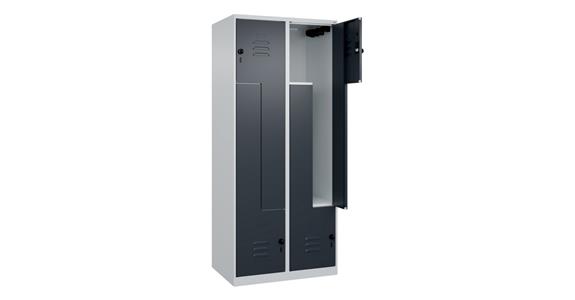Z-Spind Classic PLUS, 4 Fächer, 1850x800x500mm RAL 7035/7016