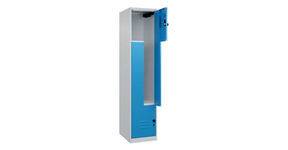 Z-Spind Classic PLUS, 2 Fächer, 1850x400x500mm RAL 7035/5012