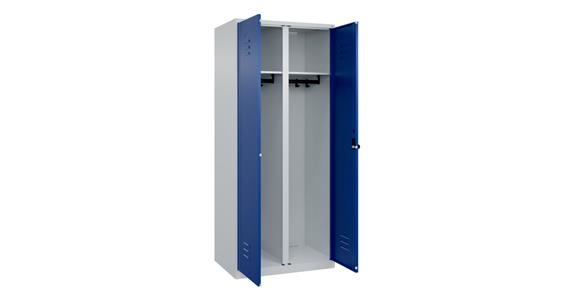 Schwarz-Weiß-Spind Classic PLUS, für 1 Person, 1850x800x500mm RAL 7035/5010