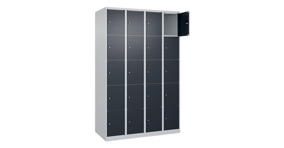 Schließfachschrank Classic PLUS, 20 Fächer, 1850x1200x500mm RAL 7035/7016