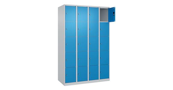 Schließfachschrank Classic PLUS, 20 Fächer, 1850x1200x500mm RAL 7035/5012