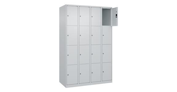 Schließfachschrank Classic PLUS, 16 Fächer, 1850x1200x500mm RAL 7035/7035
