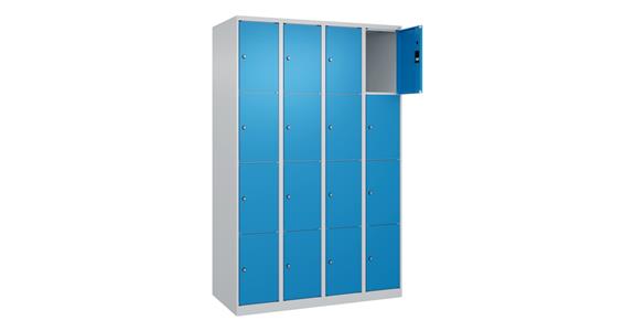 Schließfachschrank Classic PLUS, 16 Fächer, 1850x1200x500mm RAL 7035/5012
