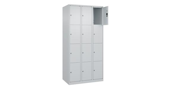 Schließfachschrank Classic PLUS, 12 Fächer, 1850x900x500mm RAL 7035/7035