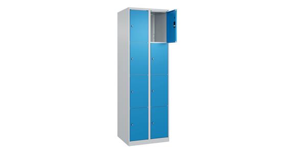 Schließfachschrank Classic PLUS, 8 Fächer, 1850x600x500mm RAL 7035/5012