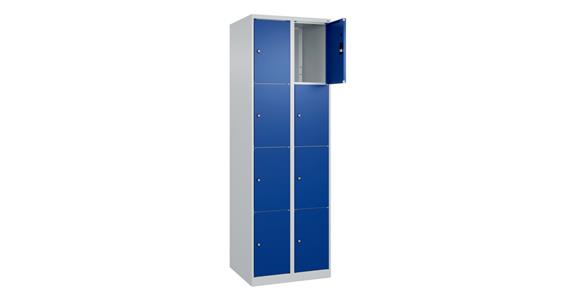 Schließfachschrank Classic PLUS, 8 Fächer, 1850x600x500mm RAL 7035/5010